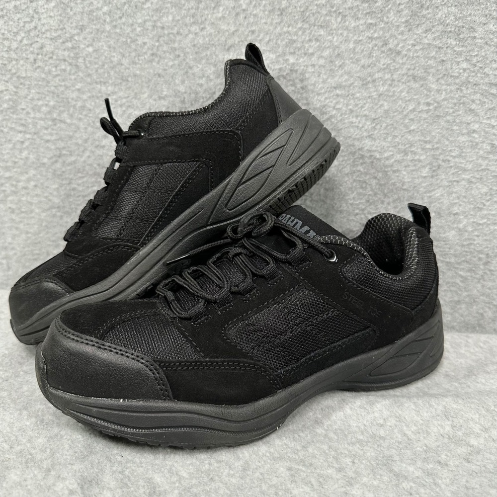 Brahma Mens MNBR0241000 Black Adan Steel Toe Slip Resistant Size 9 Work Shoes